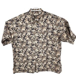 Campia Moda Hawaiian Shirt Mens 2XL Aloha Button Up Tropical Beach Resort Aloha